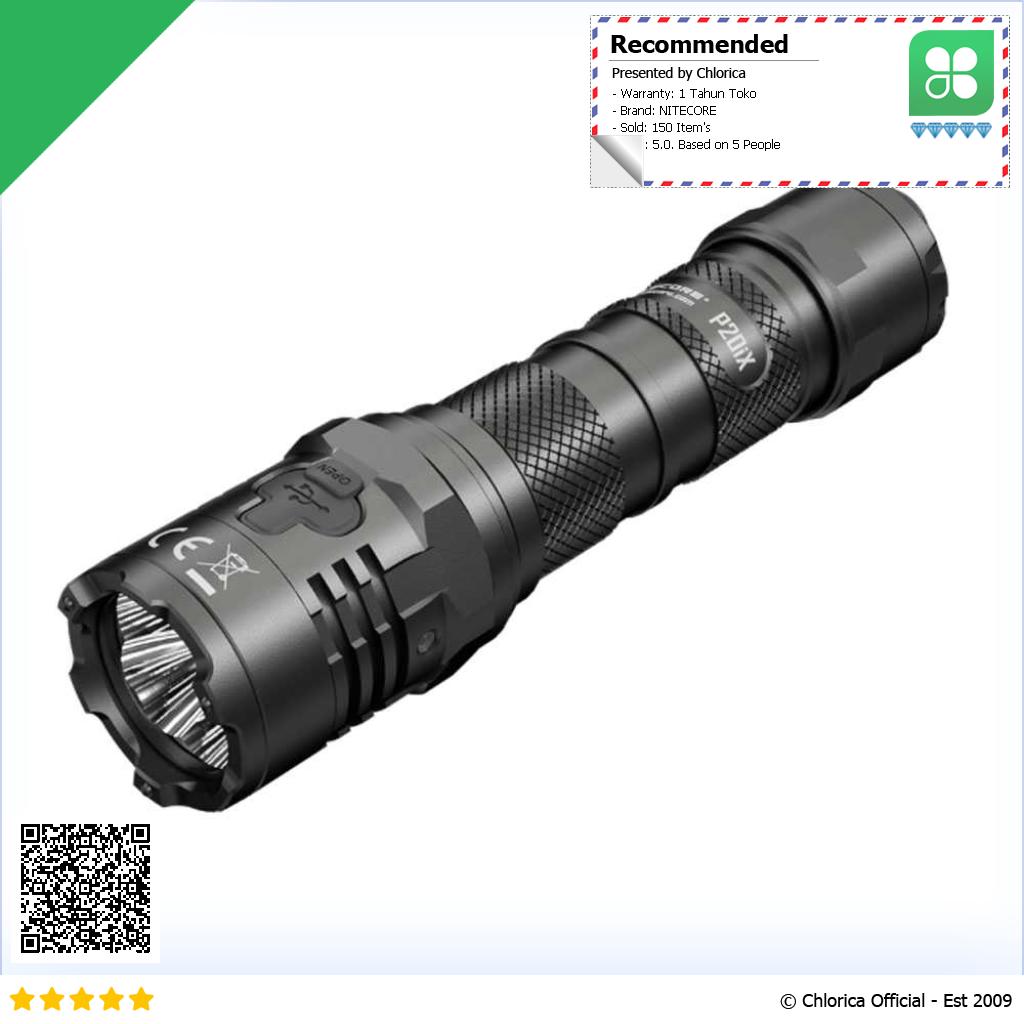 NITECORE Senter Taktikal LED CREE XP L2 V6 4000 Lumens P20iX