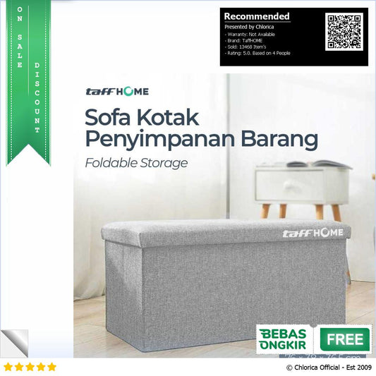 TaffHOME Sofa Kotak Penyimpanan Barang Foldable Storage L1705