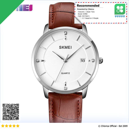 SKMEI Jam Tangan Analog Pria Strap Kulit 1801