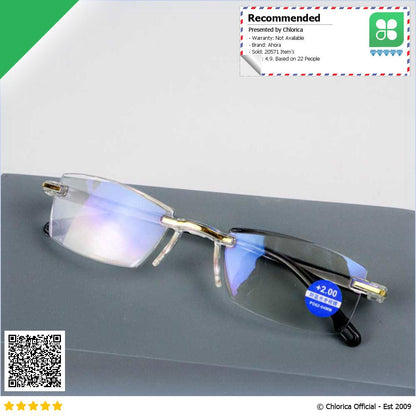 Ahora Kacamata Baca Rabun Dekat Frameless Anti Blue Light Glasses 641