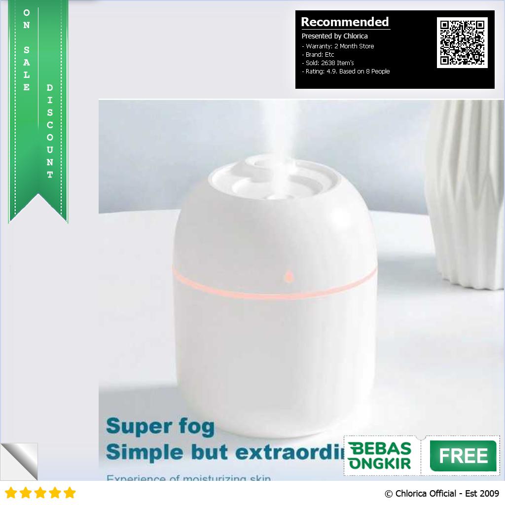 Vinkkatory Mini Air Humidifier Aromatherapy Diffuser LED Light 220ml GB476