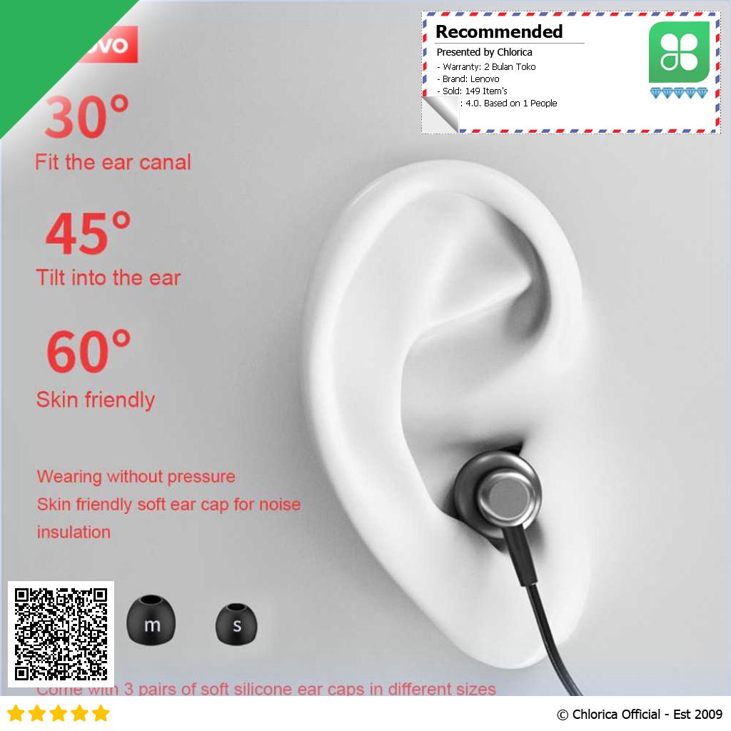 Lenovo Earphone Neckband Bluetooth 5.0 Noise Cancelling IPX5 HE05