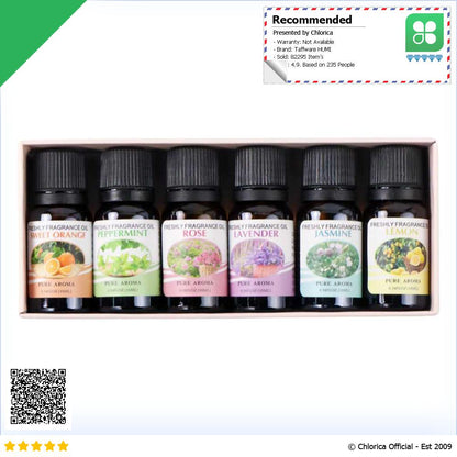 Taffware HUMI Pure Essential Oil Minyak Aromatherapy 6 in 1 10ml RHJY