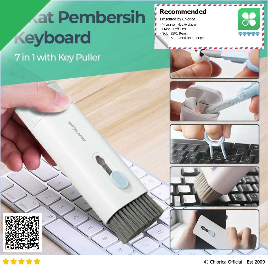 TaffHOME Sikat Pembersih Keyboard Folding 7 in 1 with Key Puller Q6E