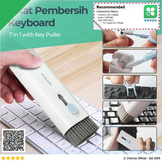 TaffHOME Sikat Pembersih Keyboard Folding 7 in 1 with Key Puller Q6E