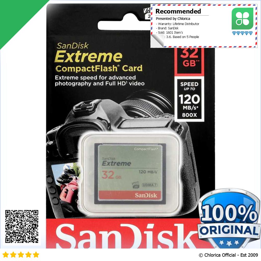 SanDisk Extreme Compact Flash Card VGP 20 120MB s SDCFXSB