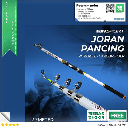 TaffSPORT GHOTDA Joran Pancing Antena Portable Carbon Fiber CF3000