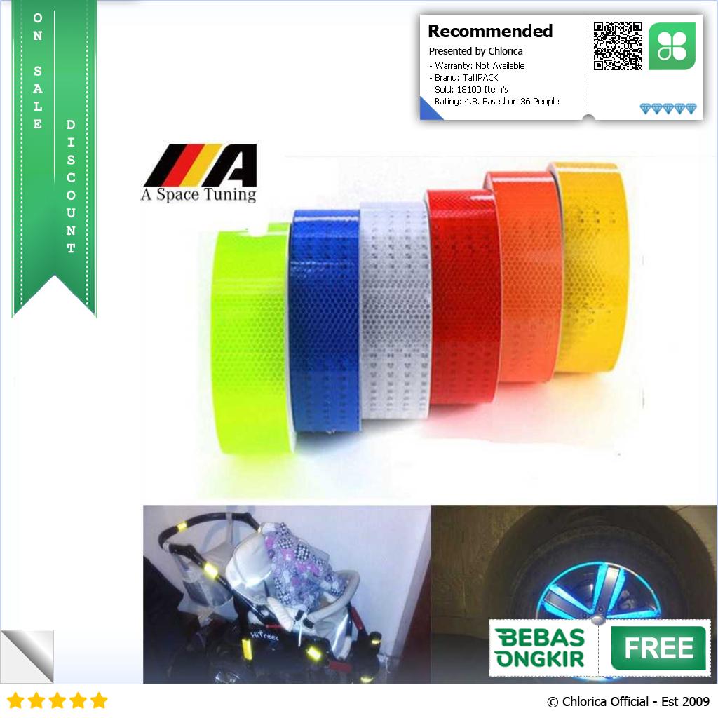 TaffPACK Stiker Reflektif Multifungsi Warning Strip Tape 5x100 cm