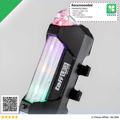 TaffLED Lampu Belakang Sepeda Bicycle Light USB Rechargeable 15 Lumens DC 918