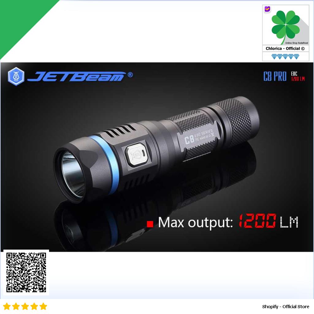 JETBeam Tactical Senter LED Cree SST40 1200 Lumens 230m C8 Pro