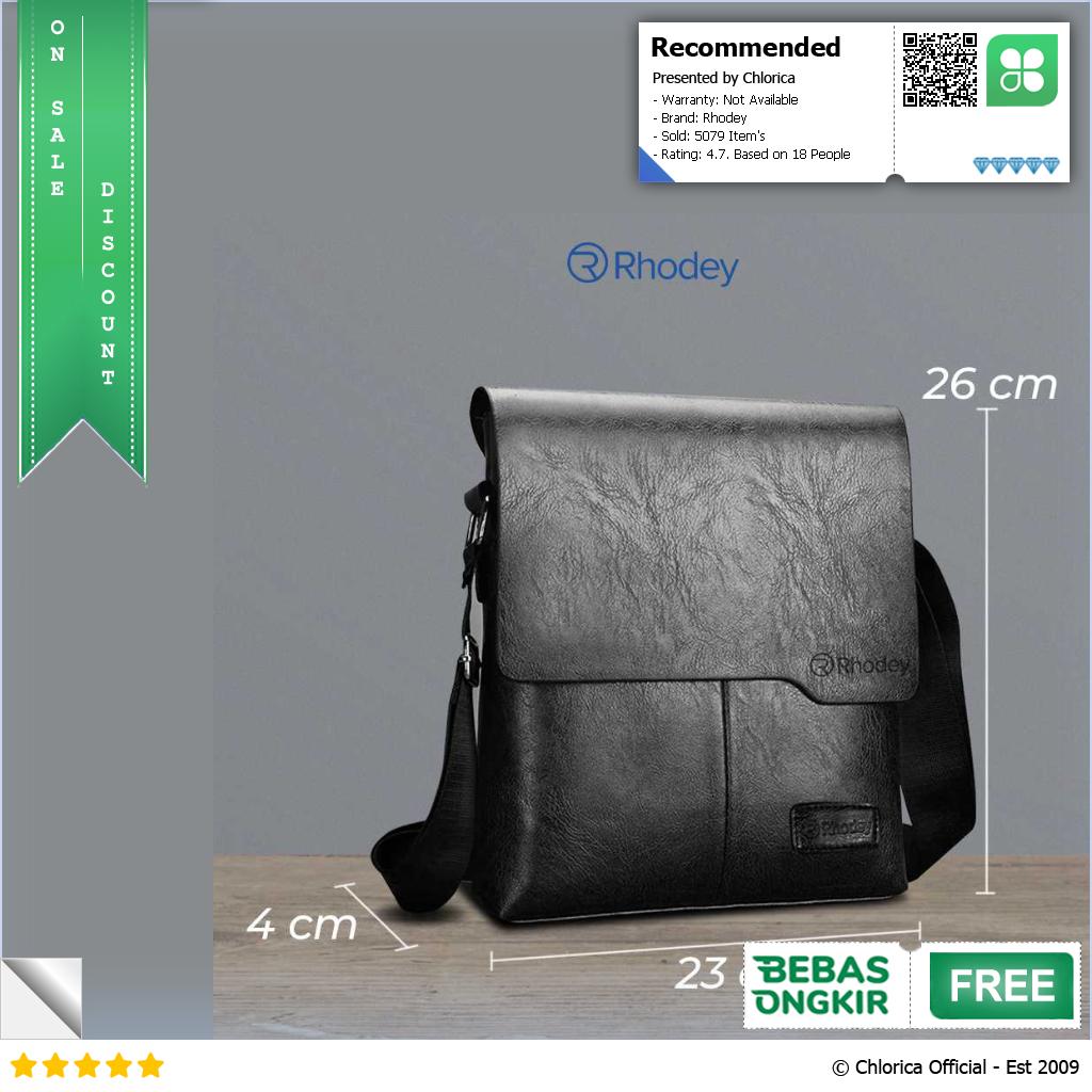 Rhodey Tas Selempang Bisnis Pria Elegant Messenger Bag PU Leather 9906