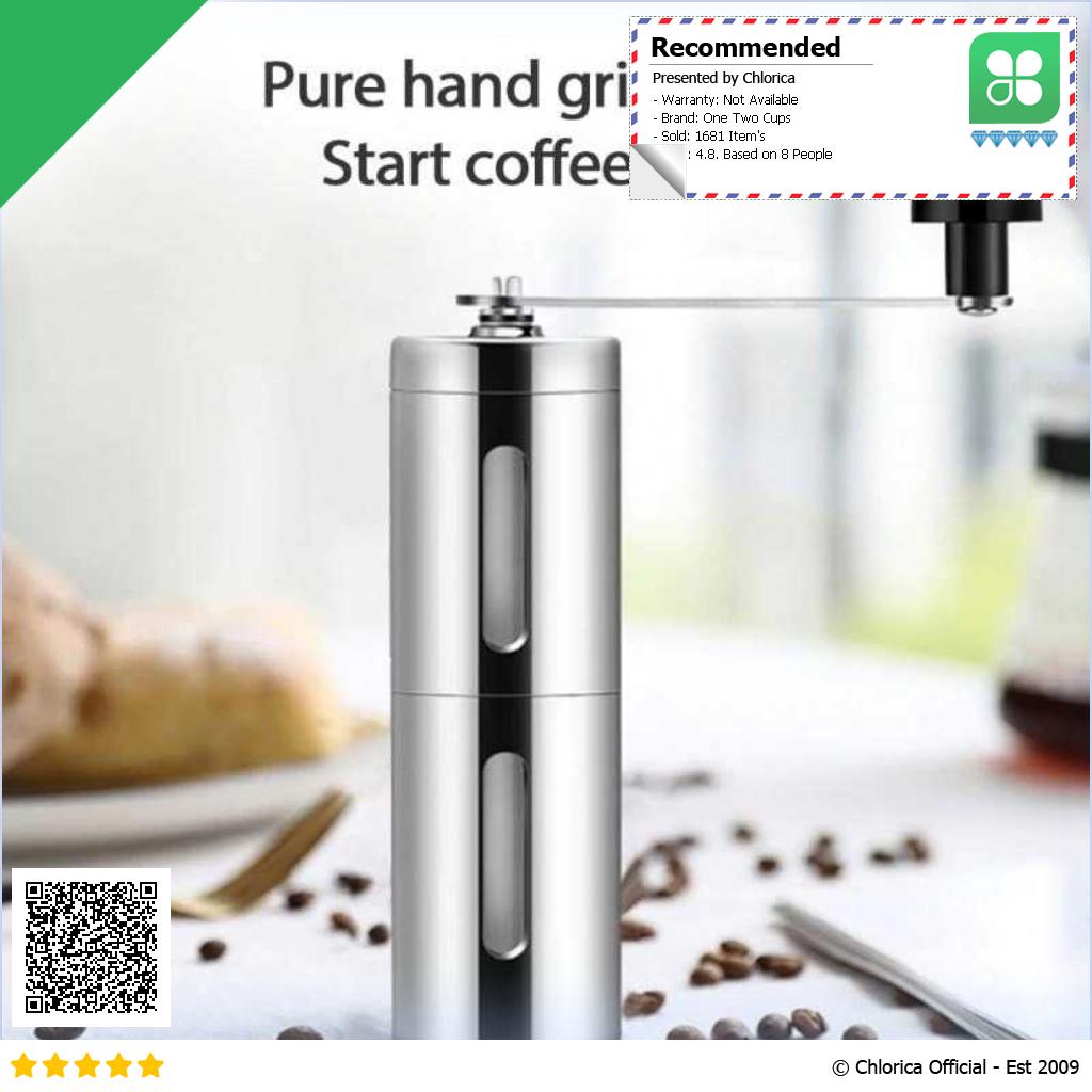 One Two Cups Alat Penggiling Kopi Manual Coffee Grinder Adjustable 60g RH200