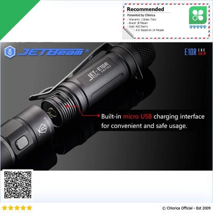 JETBeam Senter LED CREE XPG3 S4 650 Lumens E10R