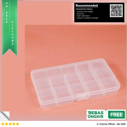 SQUARE Kotak Penyimpanan Perhiasan Grid Box Multifunction Organizer J13 J24