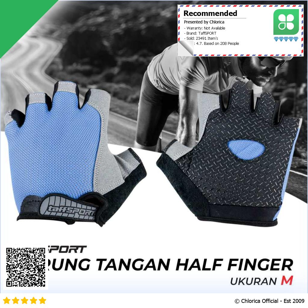 TaffSPORT Sarung Tangan Half Finger Sepeda Gym