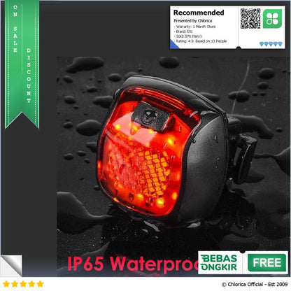 Deemount Lampu Belakang Sepeda LED Tail Light Waterproof 20 Lumens XH 213