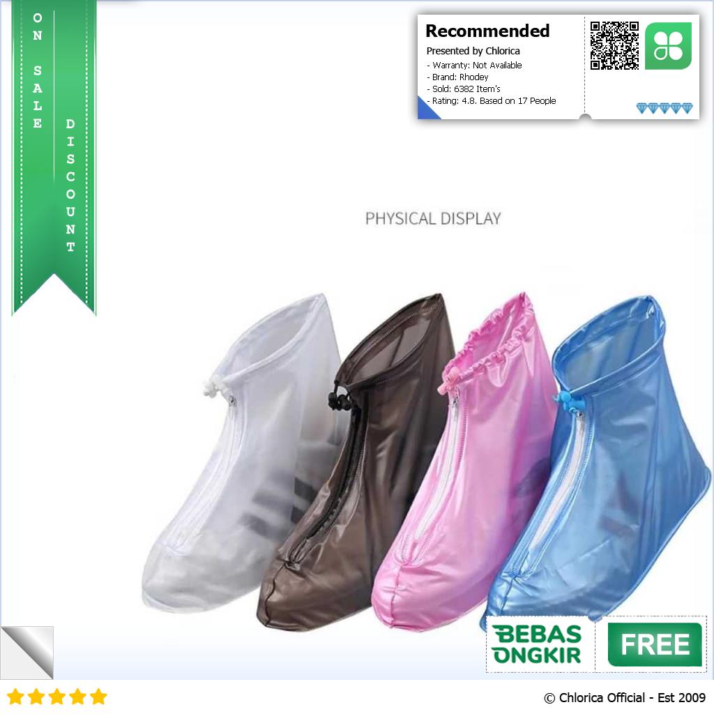 Rhodey Cover Pelindung Sepatu Anti Air Shoes Cover PVC with Zipper D203