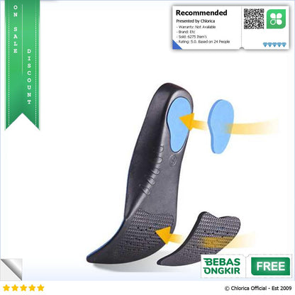 Insole Sepatu Alas Kaki Orthopedic EVA Flatfoot Massage E003