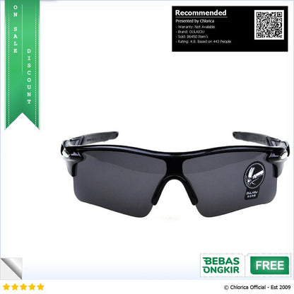 OULAIOU Kacamata Sepeda Lensa Mercury Cycling Sunglasses 9181