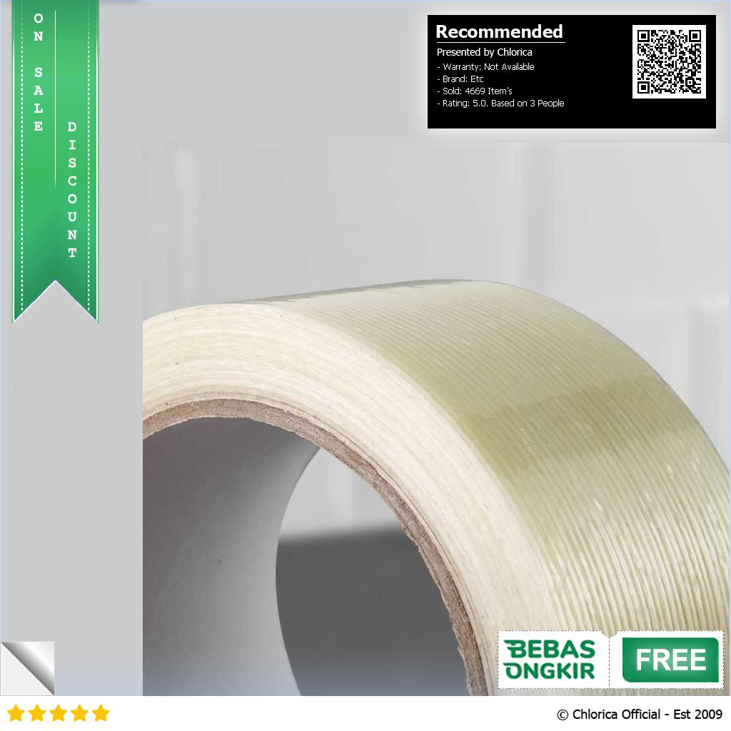 YX Lakban Super Strong Fiber Tape Isolasi Bening 25M GF25M