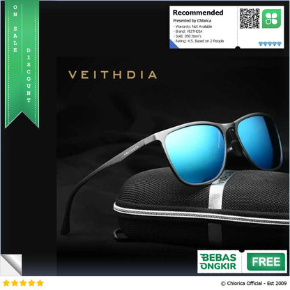 VEITHDIA Kacamata Retro Unisex UV Protection Polarized Sunglasses 6623