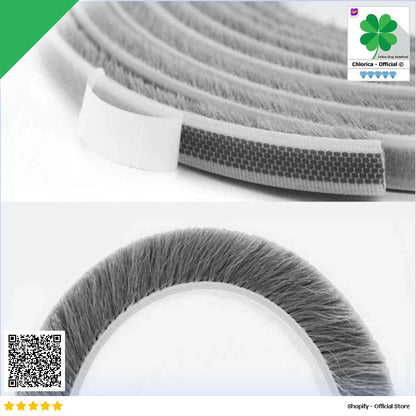 GANCHUN Lis Strip Pintu Brush Strip Sealing Insulation 10 M KK 062