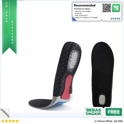 Insole Sepatu Alas Kaki Orthopedic Shock Absorb Gel Orthotic Arch ZYD17