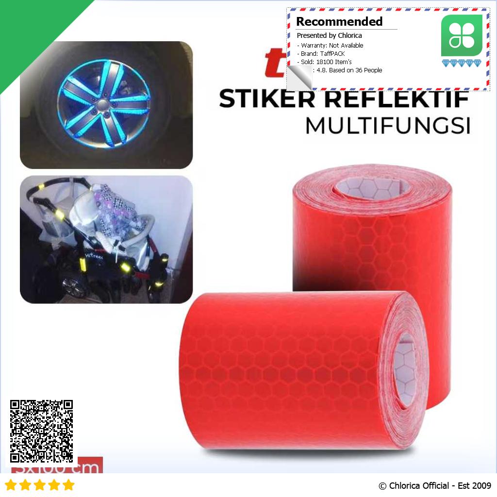 TaffPACK Stiker Reflektif Multifungsi Warning Strip Tape 5x100 cm