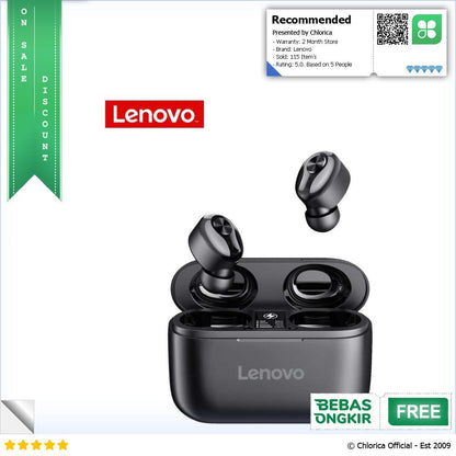 Lenovo TWS Earphone True Wireless Bluetooth 5.0 Charging Dock HT18