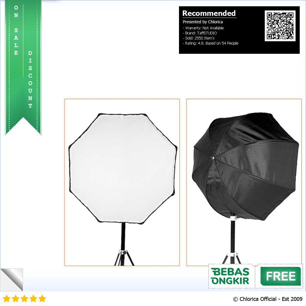 TaffSTUDIO Payung Octagon Softbox Flash Speedlight 80 cm LD TZ207