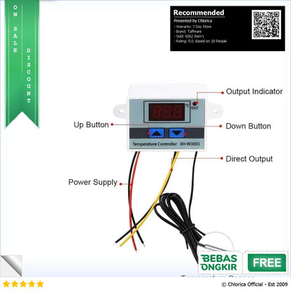 Taffware Digital Temperature Control Thermostat Microcomputer XH W3001