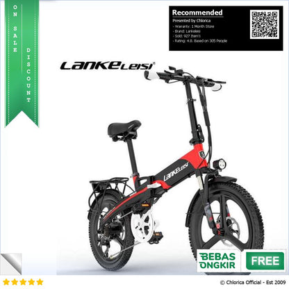 Lankeleisi Sepeda Listrik Lipat Folding Bike Luxury Edition 48V 10.4Ah G660