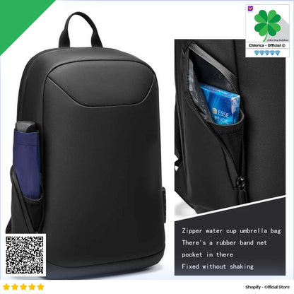 BANGE Tas Ransel Laptop Anti Theft USB Charging BG 7216