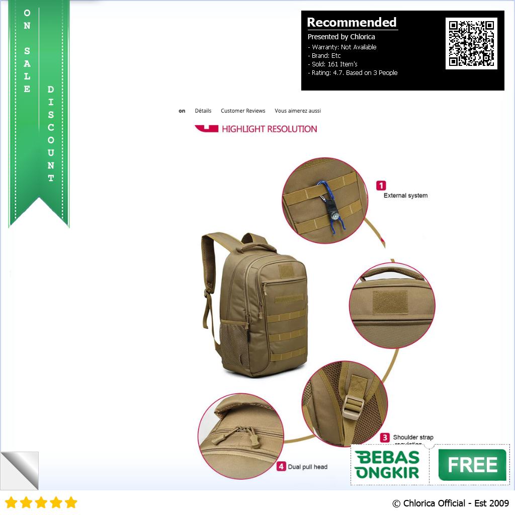 Protector Plus Tas Ransel Backpack Military Tactical Waterproof 15L 8062