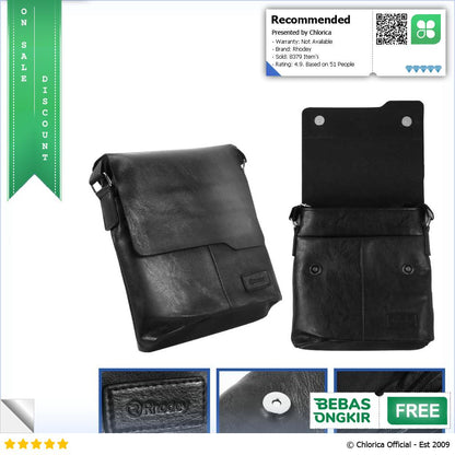 Rhodey Tas Selempang Pria Messenger Bag PU Leather dengan Dompet 898