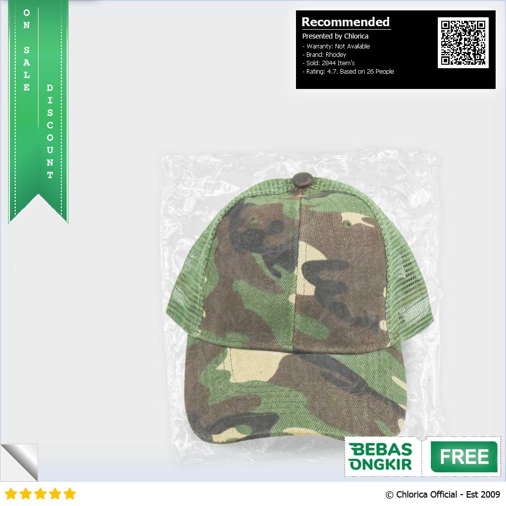 Rhodey Topi Trucker Jaring Mesh Hat Army Camouflage S8R