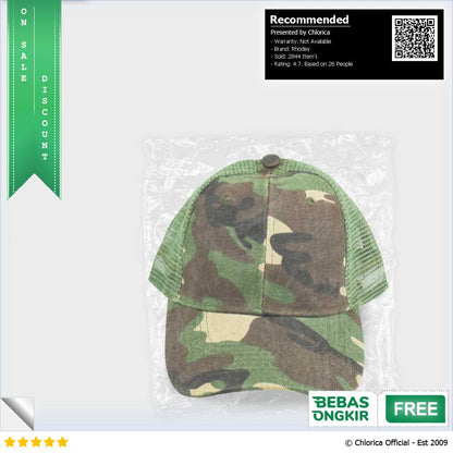 Rhodey Topi Trucker Jaring Mesh Hat Army Camouflage S8R