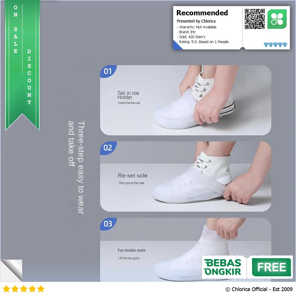 JIANG XI HUA XIAN ZI Jas Hujan Cover Sepatu Anti Air TPE Non Slip Y609