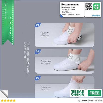 JIANG XI HUA XIAN ZI Jas Hujan Cover Sepatu Anti Air TPE Non Slip Y609