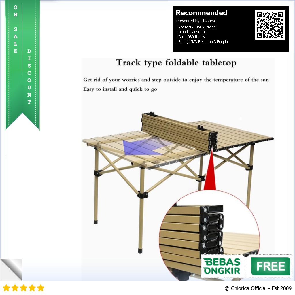 TaffSPORT Meja Lipat Piknik Portable Foldable Camping Table with Bag AF59