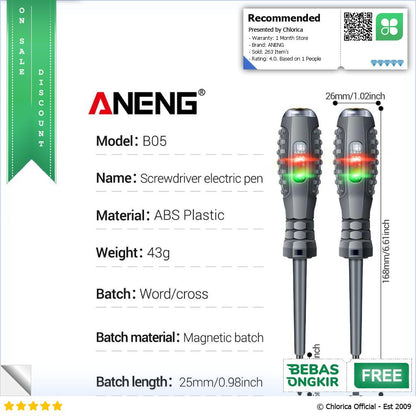 ANENG Obeng Tespen Tester Pen with Dual LED Indicator B05