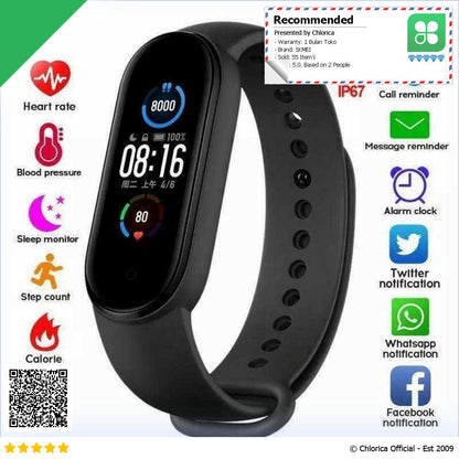 SKMEI Smartwatch Sport Fitness Tracker Heart Rate M6