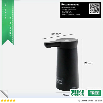 Sothing Dispenser Pompa Galon Air Automatic Pump Rechargeable 2000mAh DSHJ S 2004