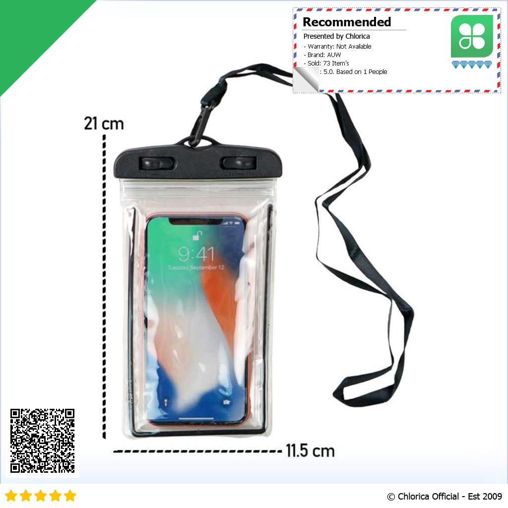 AUW Kantong Casing Anti Air Smartphone Waterproof 6 Inch ABS175 100