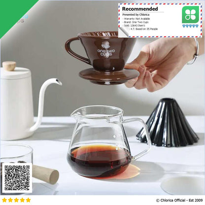 One Two Cups Filter Penyaring Kopi V60 Glass Coffee Filter Dripper ZM639