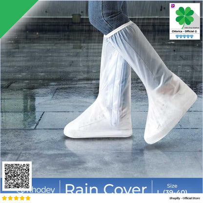 Rhodey Jas Hujan Sepatu Anti Air Shoes Cover PVC Non Slip with Zipper JY 819A