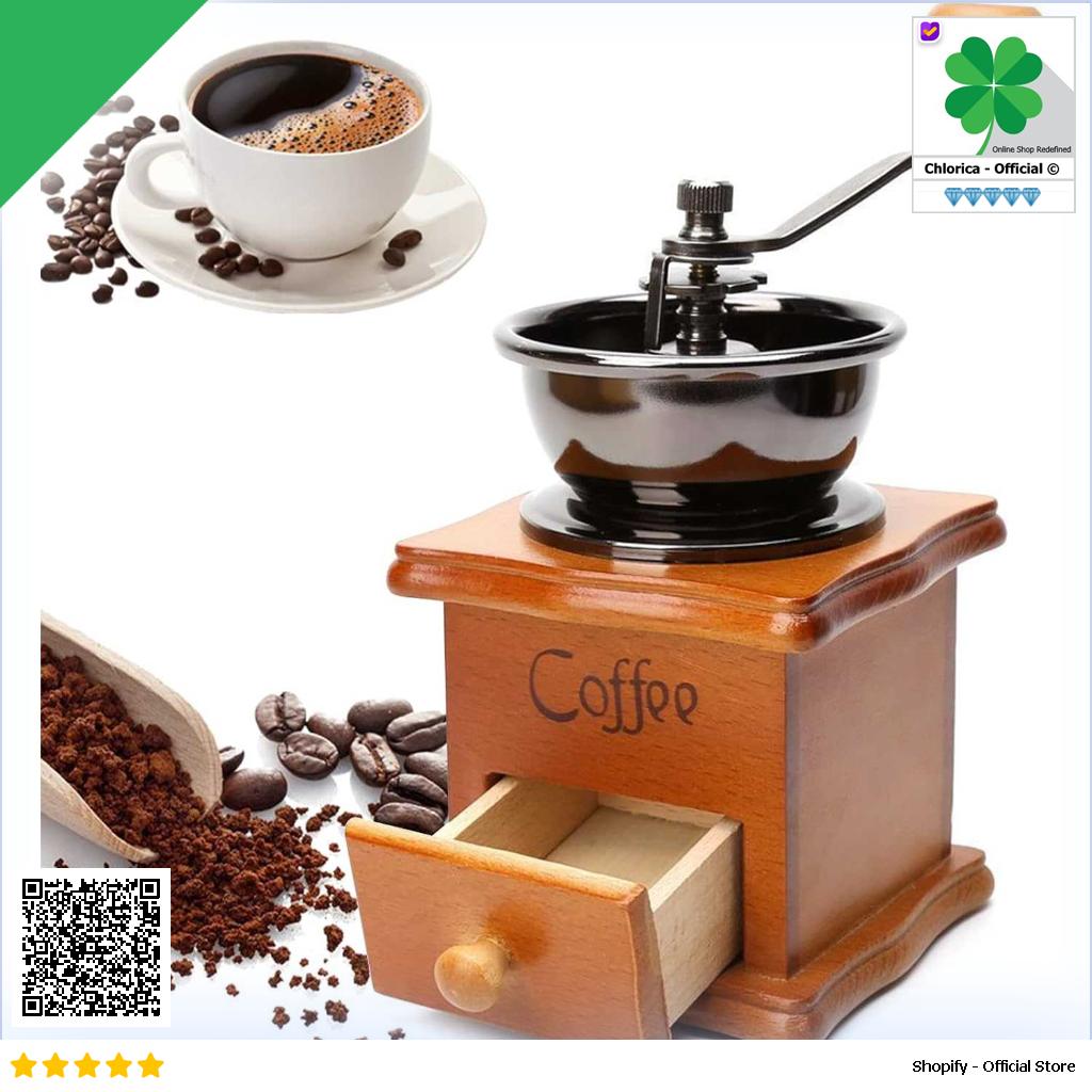 Mrosaa Alat Penggiling Kopi Manual Coffee Grinder Wood Adjustable 16290