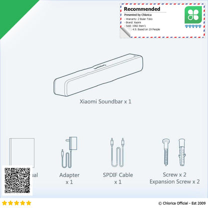 Xiaomi Mi Soundbar Active Speaker Bluetooth Home Theater 33 Inch MDZ 27 DA