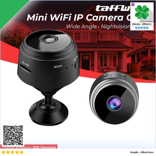 Taffware Mini WiFi IP Camera CCTV Wide Angle Nightvision 1080P A9NV