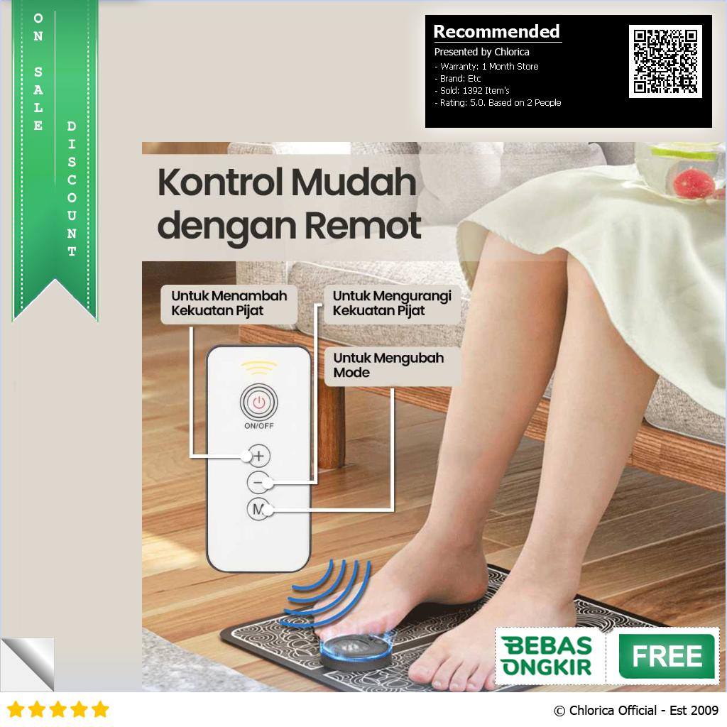 YUKU Alat Pijat Kaki Elektrik EMS Foot Massager USB 8 Mode with Remote EMS14